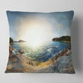 thumbnail image 1 of Designart Rocky Coast in Andaman Sea - Landscape Printed Throw Pillow - 16x16, 1 of 4