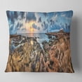 thumbnail image 1 of Designart Rocky with Historic Ruins Evening - Landscape Printed Throw Pillow - 18x18, 1 of 4