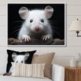 thumbnail image 1 of Designart "Rodent Wonders White Small wall art" Animals Floater Framed Canvas Wall Art, 1 of 7