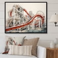 thumbnail image 1 of Designart "Rollercoaster Euphony II" Architecture Floater Framed Canvas Art Print, 1 of 7
