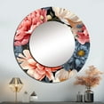 thumbnail image 1 of Designart "Romantic French Floral Design II" Floral Rund Mirror For Wall Decor - Large Pink Round Print Mirror - Round Cottage Mirror - Wall Mounted Round Large Mirror - 29" x 29", 1 of 6