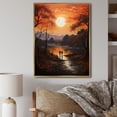 thumbnail image 1 of Designart "Romantic Landscape Sunset Charm II" Romantic Landscape Floater Framed Canvas Art Print, 1 of 7