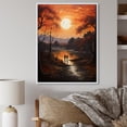 thumbnail image 1 of Designart "Romantic Landscape Sunset Charm II" Romantic Landscape Floater Framed Canvas Art Print, 1 of 7