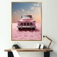 thumbnail image 1 of Designart "Romantic Pink Truck Portrait" Truck Floater Framed Wall Decor, 1 of 5