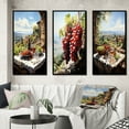 thumbnail image 1 of Designart "Romantic Rendezvous in Rioja Vineyard II" Farmhouse Framed Wall Art Set Of 3 - Green Vineyard Frame Gallery Wall Set For Home Decor, 1 of 7