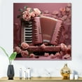 thumbnail image 1 of Designart "Romantic Rose Accordion Melodies II" Music Canvas Wall Art, 1 of 7