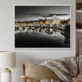 thumbnail image 1 of Designart "Rome Cityscape in Black and White" Rome Floater Framed Canvas Wall Art, 1 of 7