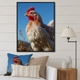 thumbnail image 1 of Designart "Rooster Portrait" Animals Framed Wall Art - Traditional Red Chicken Bedroom Framed Canvas Wall Art, 1 of 6
