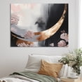 thumbnail image 1 of Designart "Rose Gold Unveiling Reverie II" Abstract Floral Wall Art For Kitchen, 1 of 5