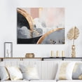 thumbnail image 1 of Designart "Rose Gold Unveiling Reverie IV" Abstract Floral Canvas Print, 1 of 5
