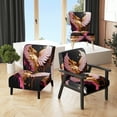thumbnail image 1 of Designart "Rose, Gold, and Onyx Celestial Wings I" Gold Contemporary Glam Upholstered Accent Chair - Modern Arm Chair For Living Room, 1 of 1