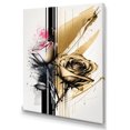 thumbnail image 1 of Designart Roses Flow Flower On Golden Beige Paint V Canvas Wall Art, 1 of 5