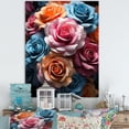 thumbnail image 1 of Designart "Roses In Abstract Splendor II" Roses Canvas Prints, 1 of 7