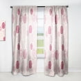 thumbnail image 1 of Designart 'Roses Retro Pattern' Mid-Century Modern Curtain Panel, 1 of 5