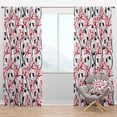 thumbnail image 1 of Designart 'Roses With Pattern' Modern & Contemporary Blackout Curtain Panel, 1 of 4