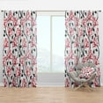 thumbnail image 1 of Designart 'Roses With Pattern' Modern & Contemporary Curtain Panel, 1 of 4
