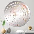 thumbnail image 1 of Designart "Rosy Alabaster Simplistic Pottery" Abstract Spirals Spiral Dot Round Wall Mirror - Abstract Oval Printed Decorative Mirror - Multiple Color Options, 1 of 5