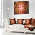 thumbnail image 1 of Designart Rotating Brown Bright Fireworks - Floral Throw Pillow - 18x18, 1 of 1