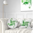 thumbnail image 1 of Designart Rotation of Small Universe Green Flower - Floral Throw Pillow - 12x20, 1 of 1