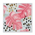 thumbnail image 1 of Designart 'Rough Brush Strokes Pink Colored Monstera II' Tropical Framed Canvas Wall Art Print, 1 of 5
