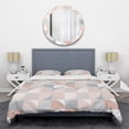 thumbnail image 1 of Designart 'Round geometric textured pattern' Mid-Century Modern Duvet Cover Set, 1 of 4