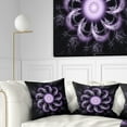 thumbnail image 1 of Designart Rounded Light Purple Fractal Flower - Floral Throw Pillow - 18x18, 1 of 5