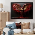 thumbnail image 1 of Designart "Royal Angel Wings Red and Gold Majesty II" Fashion Framed Wall Art Decor - Glam Gold Fantasy Bedroom Framed Canvas Wall Art, 1 of 6