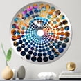 thumbnail image 1 of Designart "Royal Plumage of a Majestic Peacock" Animals Peacock Radial Dot Round Wall Mirror - Animals Oval Printed Decorative Mirror - Multiple Color Options, 1 of 1