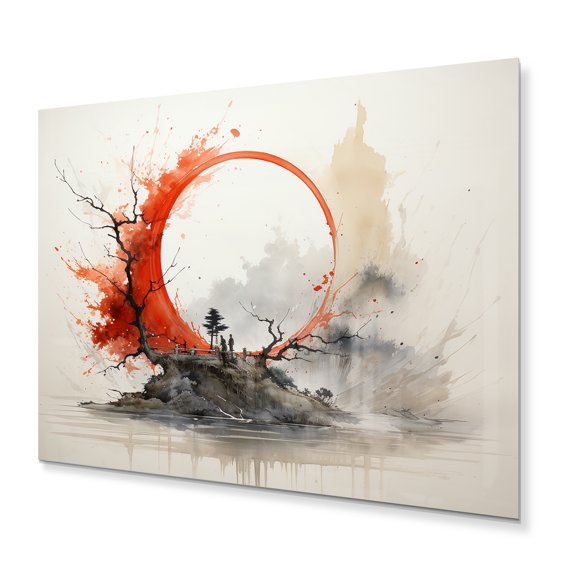 Designart "Ruby Ash Dharma Craft Circle Awakening" Spiritual Metal Wall Decor