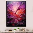 thumbnail image 1 of Designart "Ruby Explosion In Fragmented Reality I" Abstract Shapes Floater Framed Wall Art Prints, 1 of 5
