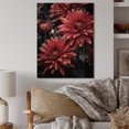 thumbnail image 1 of Designart "Ruby Radiance Mum s Majesty" Floral Print on Natural Pine Wood, 1 of 5