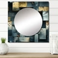 thumbnail image 1 of Designart "Rugged Concrete Illusion Art I" 0 Square Mirror For Wall Decor - Large Grey Square Mirror Printed Wall Decor - Modern Square Living Room Mirror, 1 of 5