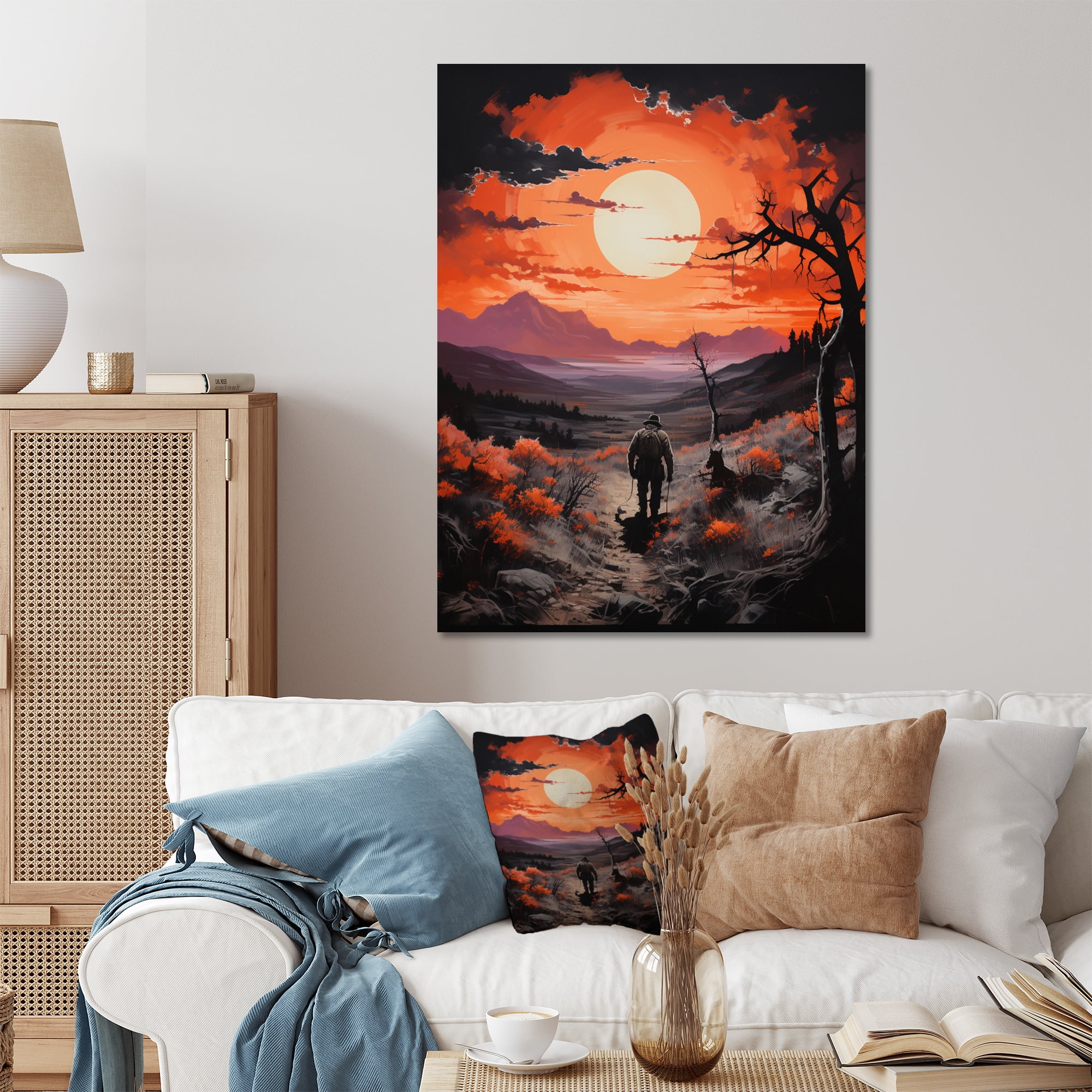 Designart "Rugged Sunset in the Western Landscape I" Western Metal Art ...