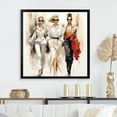 thumbnail image 1 of Designart "Runway Walk Fashion Figures on Display II" Fashion Framed Wall Art Decor - Glam White Fashion Woman Entryway Framed Wall Art, 1 of 6