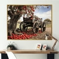 thumbnail image 1 of Designart "Rural Icons Red Old Cart" Old American Cart Floater Framed Wall Decor, 1 of 7
