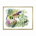 thumbnail image 1 of Designart 'Rural Village House On A Green Summer Day' Traditional Framed Canvas Wall Art Print, 1 of 5