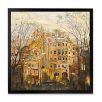 Designart 'Russian City Yard Landscape' Traditional Framed Art Print