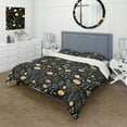 thumbnail image 1 of Designart "Rustic Charm In Black And Yellow Garden" Floral Bedding Covert Set - Cottage Bed Set With 2 Shams, 1 of 5