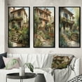thumbnail image 1 of Designart "Rustic Charm Stairway Entrance to Country Cottage" Farm Framed Wall Art Set Of 3 - White Country Frame Gallery Set For Office Decor, 1 of 6