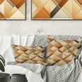 thumbnail image 1 of Designart "Rustic Geometric Lattices in Beige and Brown" Geometric Printed Throw Pillow, 1 of 5