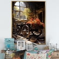 thumbnail image 1 of Designart "Rustic Red Carriage Cart In The United States II" Old American Cart Floater Framed Wall Art Prints, 1 of 5
