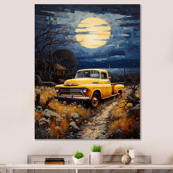 Designart "Rustic Rides The Pickup Truck Experience I" Pickup Truck Canvas Art Print