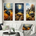 thumbnail image 1 of Designart "Rustic Rides The Pickup Truck Experience III" Pickup Truck Framed Wall Art Set Of 3 - Yellow Pickup Truck Frame Gallery Wall Set For Home Decor, 1 of 7
