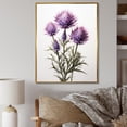 thumbnail image 1 of Designart "Rustic Thistle in Purple and White" Floral Framed Wall Art - Traditional White Thistle Entryway Framed Wall Art, 1 of 6