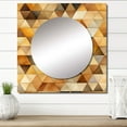 thumbnail image 1 of Designart "Rustic Triangular Patterns In Beige And Brown" 0 Square Mirror For Wall Decor - Large Beige Square Mirror Printed Wall Decor - Modern Square Living Room Mirror, 1 of 5