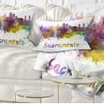 thumbnail image 1 of Designart Sacramento Skyline - Cityscape Throw Pillow - 12x20, 1 of 5