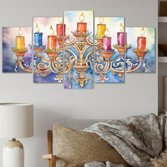 Designart "Sacred Creations Artistic Devotion" Judaism Wall Art Prints Set