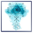 thumbnail image 1 of Designart 'Sacred Geometry and Symbol of Alchemy II' Bohemian & Eclectic Framed Canvas Wall Art Print, 1 of 4