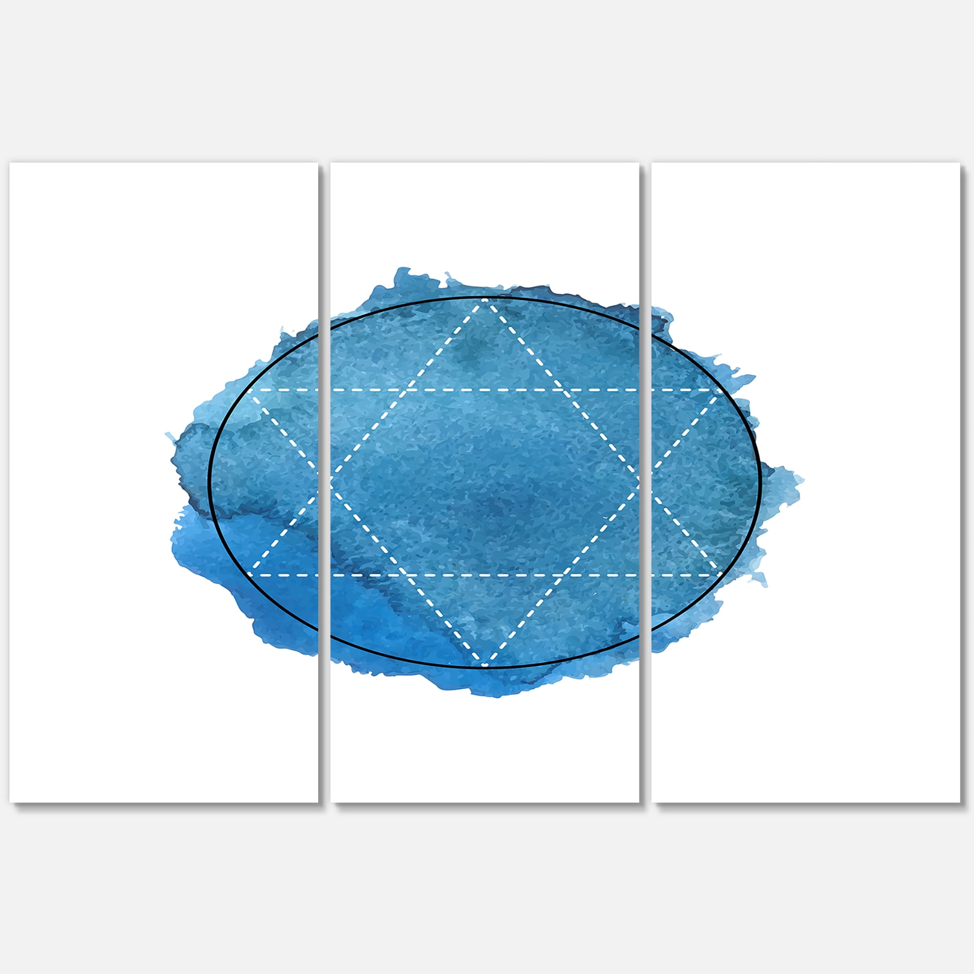 Designart ' Sacred Geometry and Symbol of Alchemy III ' Bohemian & Eclectic Canvas Wall Art Print