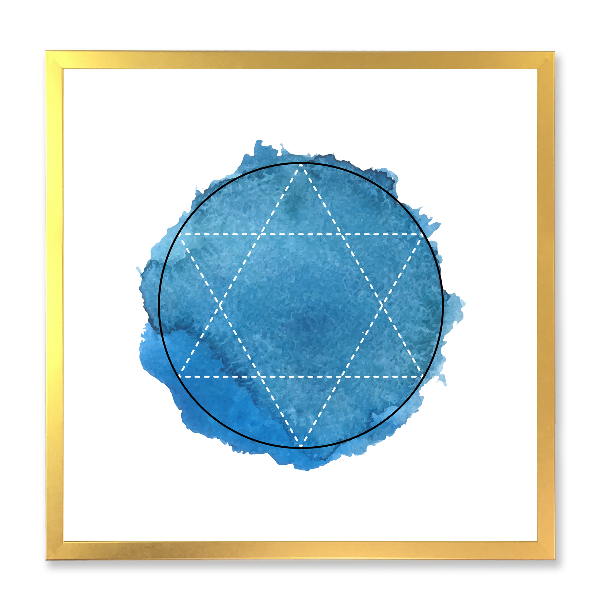 Designart 'Sacred Geometry and Symbol of Alchemy III' Bohemian & Eclectic Framed Art Print
